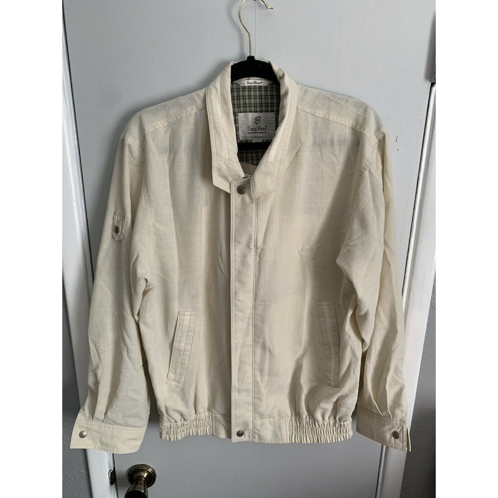 TROY BROS jacket Zip light Ivory Off White Yellow